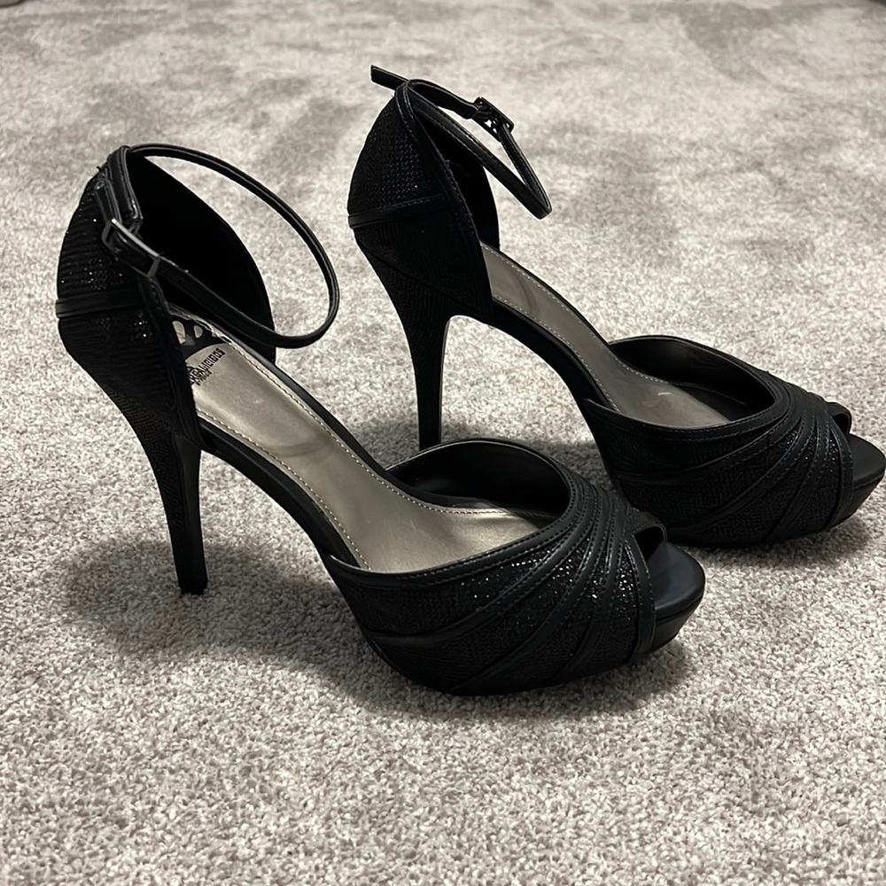 Fergalicious black platform heels size 9.5